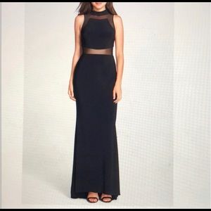 Black floor length Betsy & Adam dress